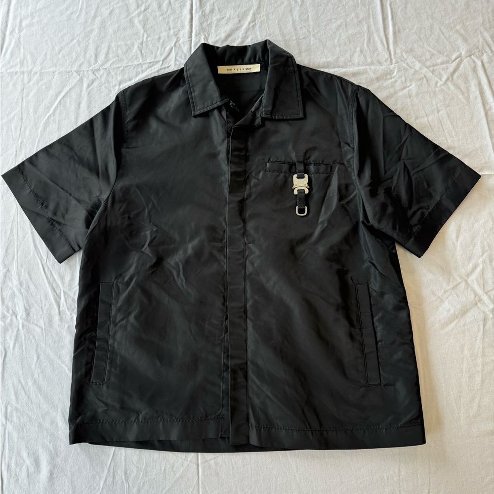 1017 Alyx 9SM Nylon Short Sleeve Button Up Shirt Black Size Small
